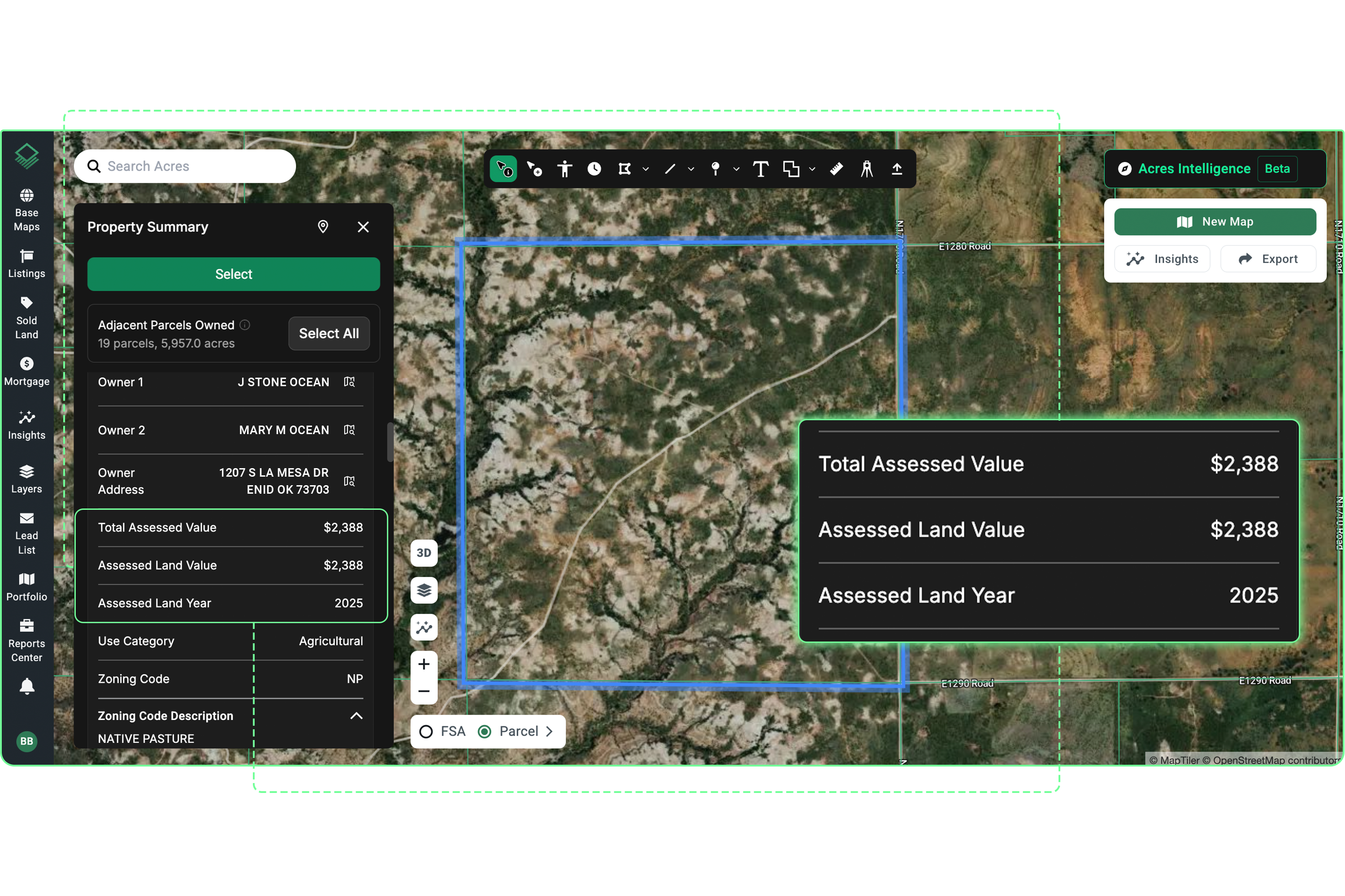 Land Value Popup 2