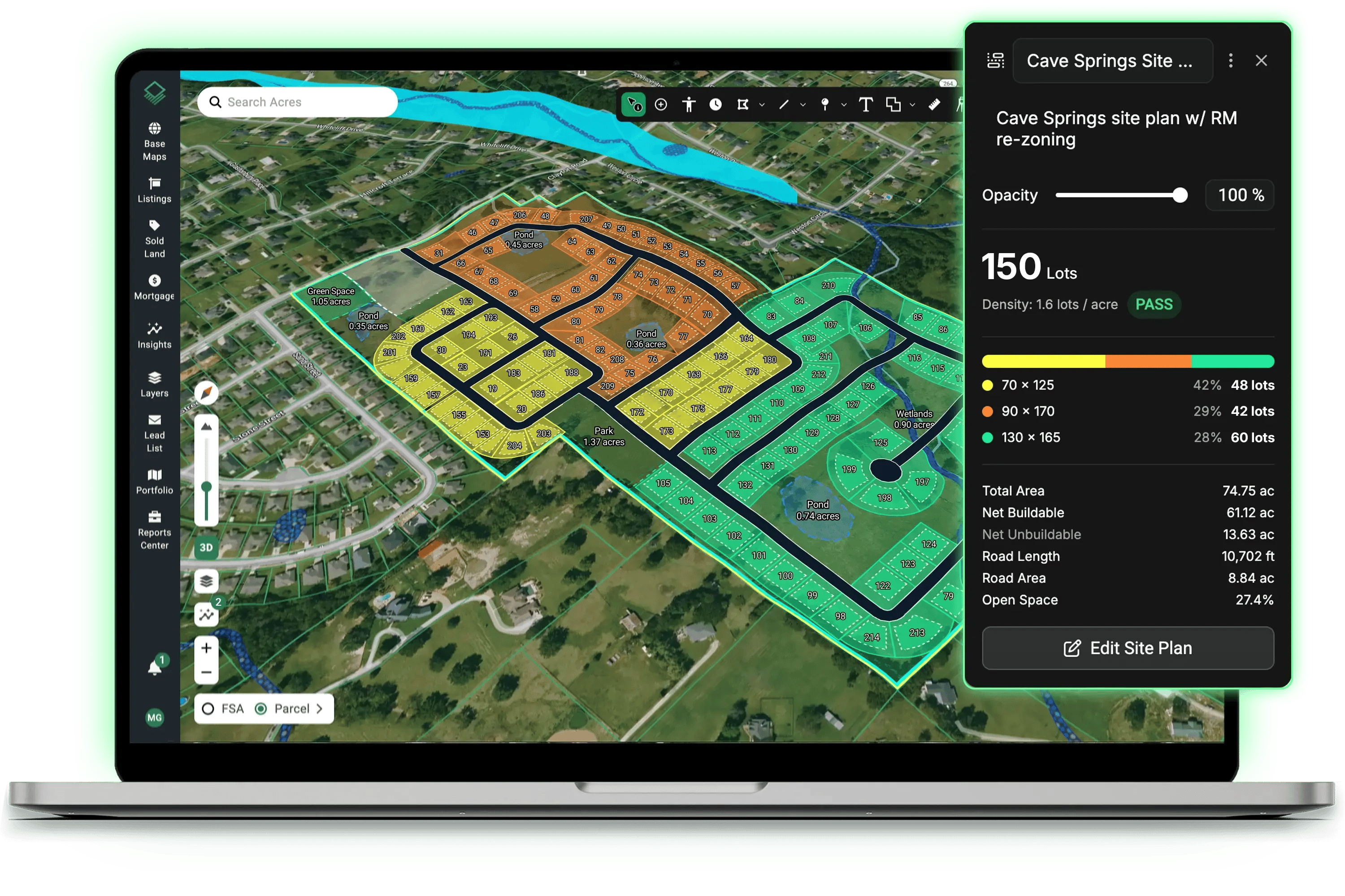 Site Planner CS Lot Yield